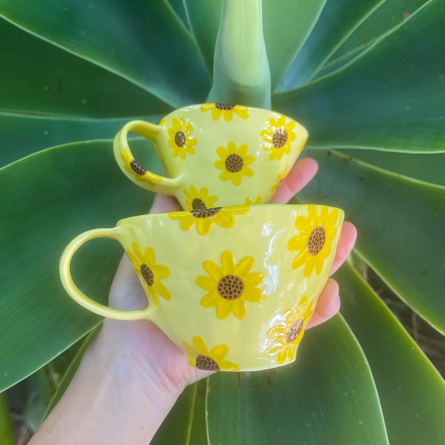 10. Lemon Sunflowers DUO (1 normal + 1 mini mug)